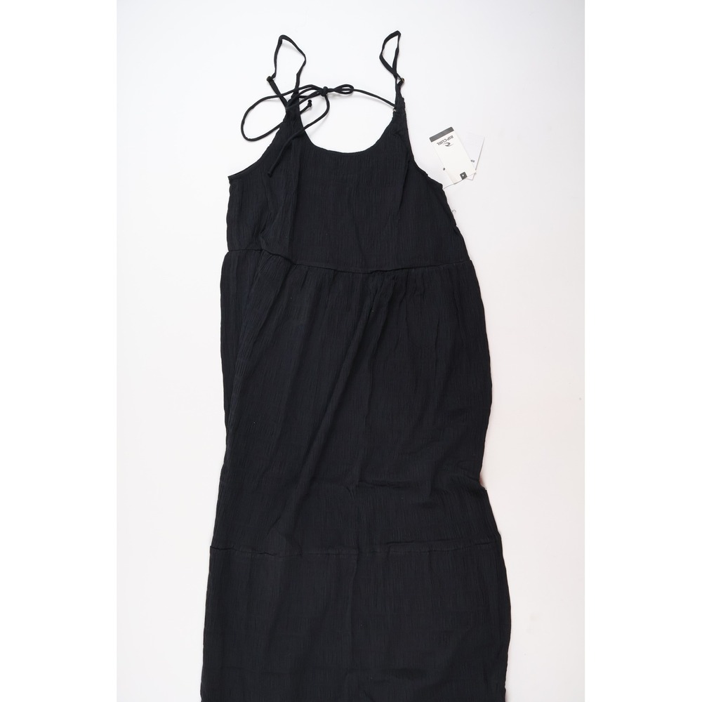 Rip Curl Island Cover Up Maxi Dress Black Solid XL NWT $64.95
